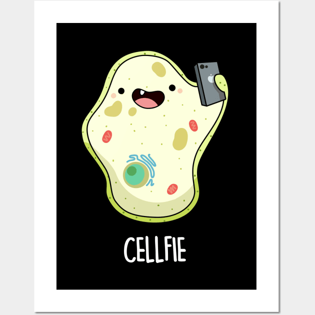 Cellfie Funny Biology Pun Wall Art by punnybone